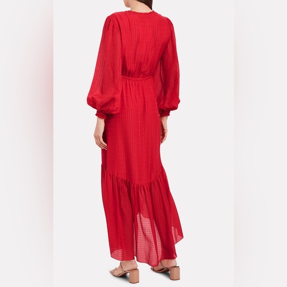 INTERMIX Gianna Striped Silk Midi Dress XS - Picture 4 of 13